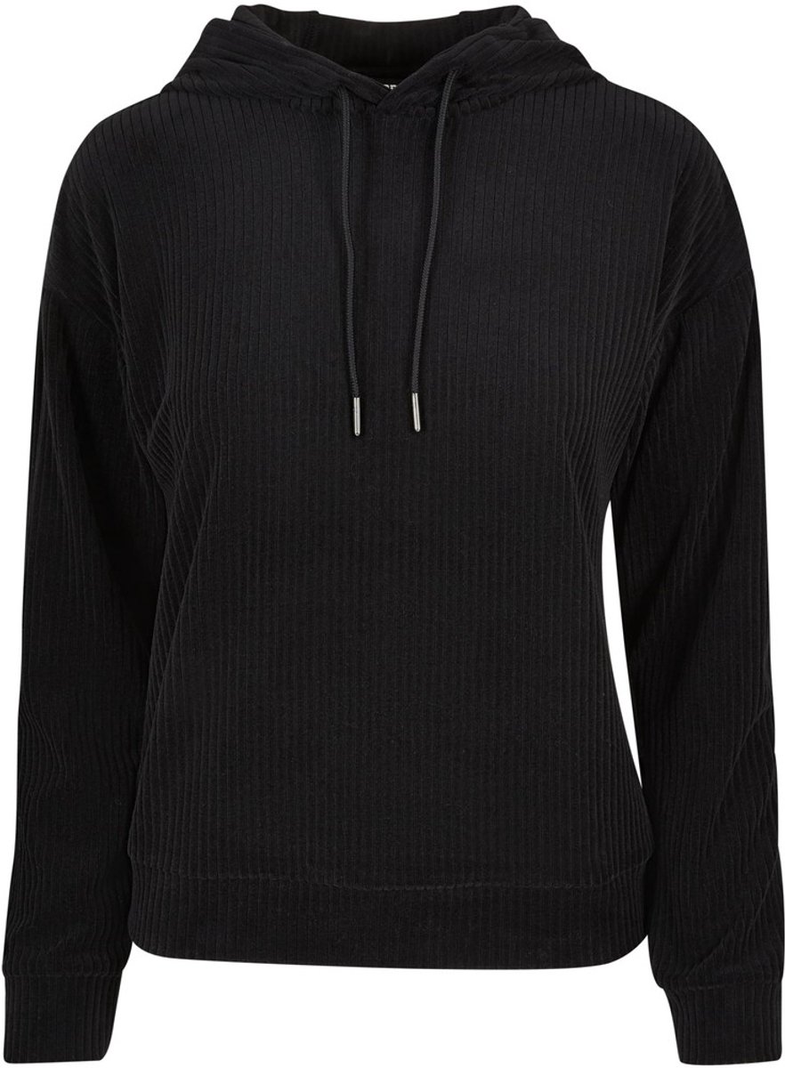 Urban Classics Velvet Rib Hoodie/trui M Zwart