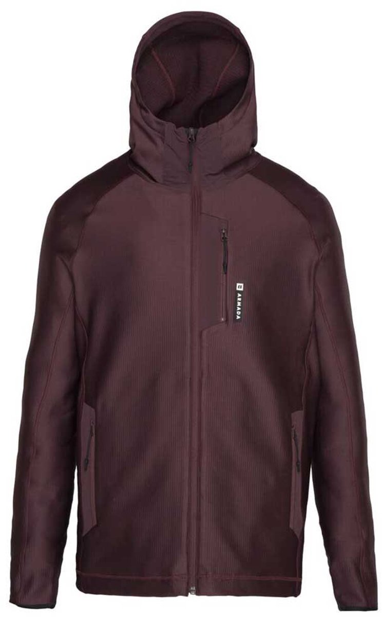 Armada Tuckernot Grid Fleece Met Volledige Rits Paars L Man