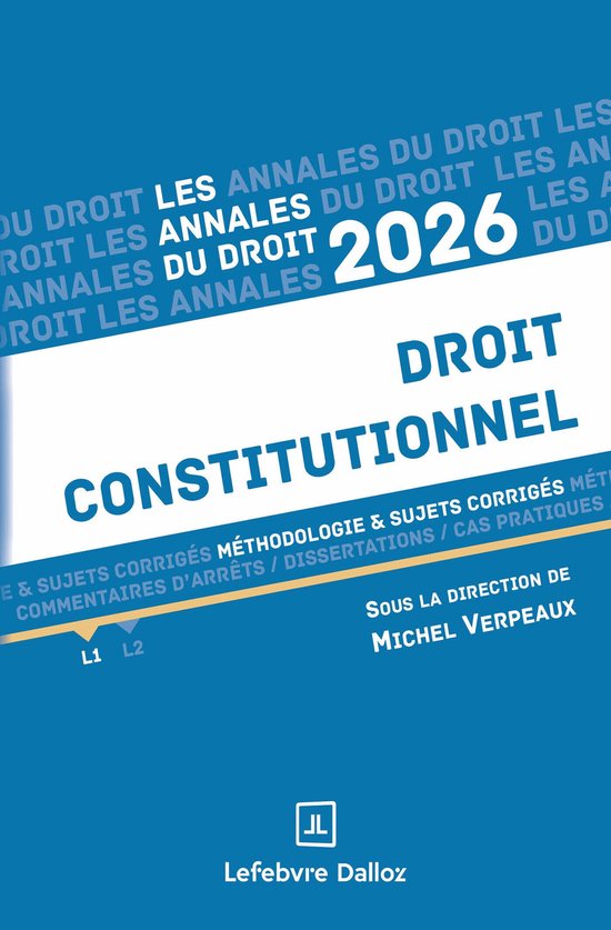 Annales du droit - Droit constitutionnel 2026 - cover