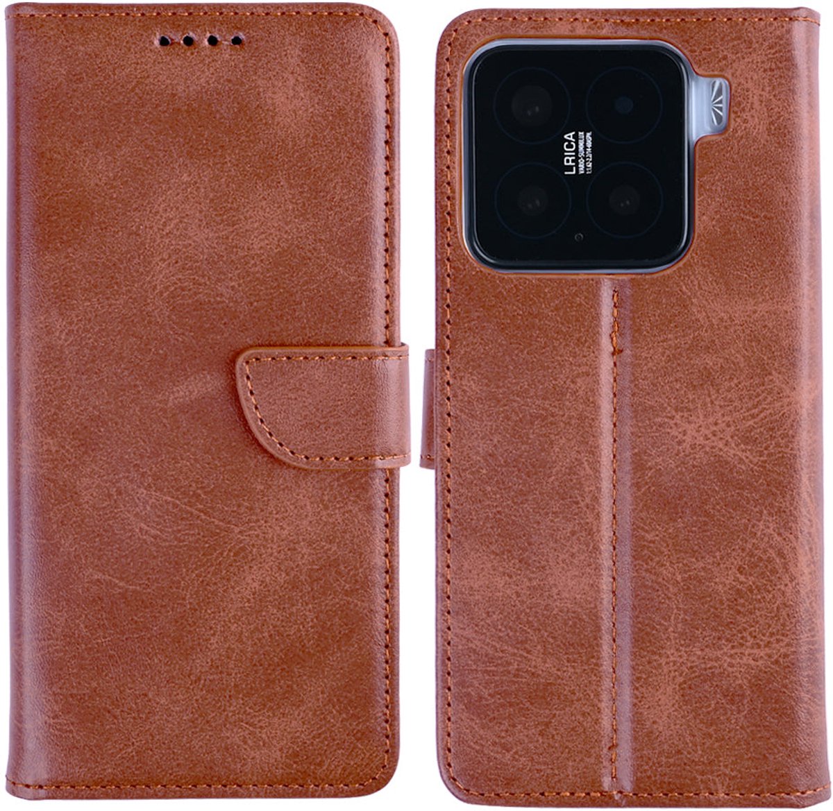 Rixus Bookcase For Xiaomi 15 Brown