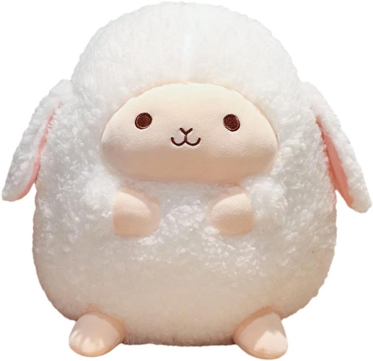 Allecto plus - Pluche schapenspeelgoed, gevuld dierenkussen, Kawaii knuffelkussen, zacht pluizig kussen - Ideaal als verjaardags- en Valentijnsdagcadeau