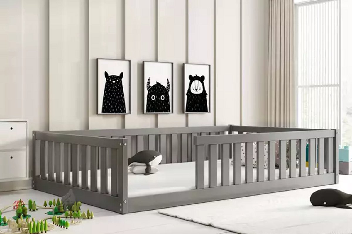 BMS - Kinderbed Bella Sima - 120x200 cm - Grijs