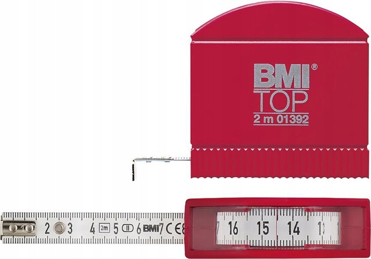 BMI Rolmaat 3m x 13mm Wit met Kijkvenster - Precisie Klasse II