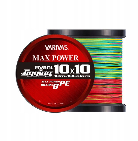 Varivas Avani Jigging Max Power PE x8 200m 1.2 Multicolor 24.1lb Vislijn van Varivas — afbeelding 4