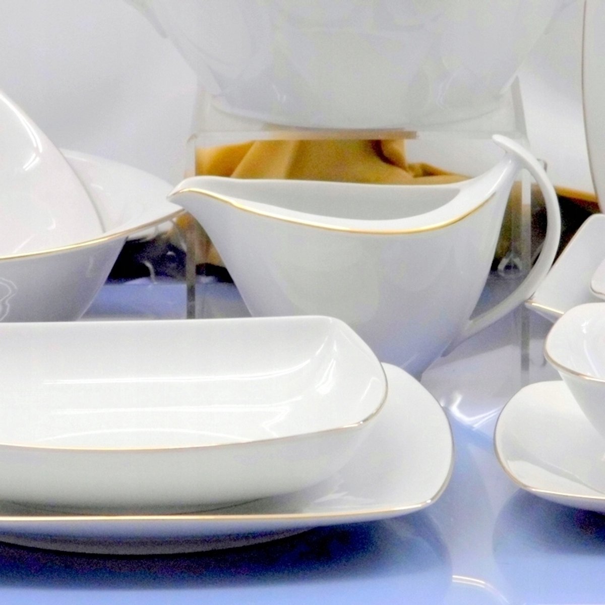 Porseleinen Servies 26 Delig voor 6 Personen - Gouden Rand