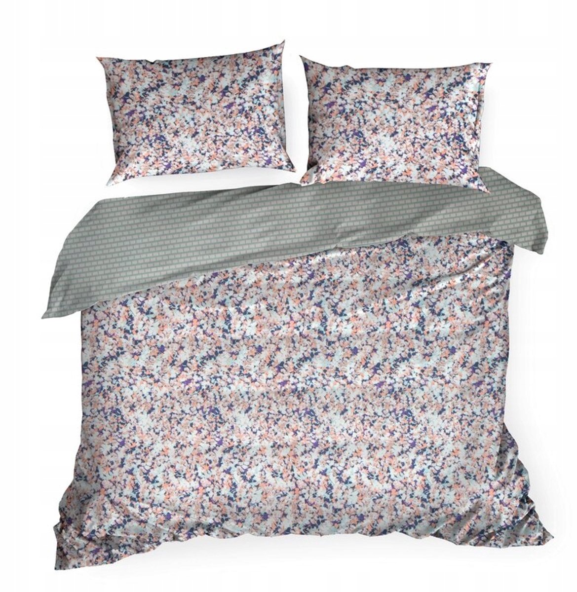 Esprit Makosatyn K(o)omplekt 220x200cm Paars-Mint Katoen