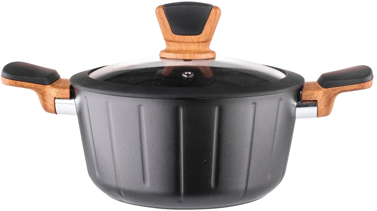 Valdinox Initio Pan 20cm 2,4L met deksel - Inductie, antiaanbaklaag
