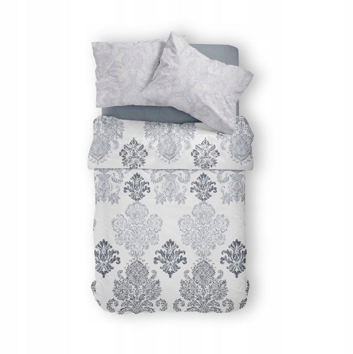 Fashion Satin Katoen Satijn Beddengoed 160x200 Grijs Wit Glamour