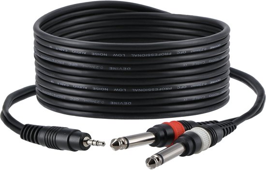 Devine VA5030 jack 3.5mm stereo-2x jack male 3m verloopkabel