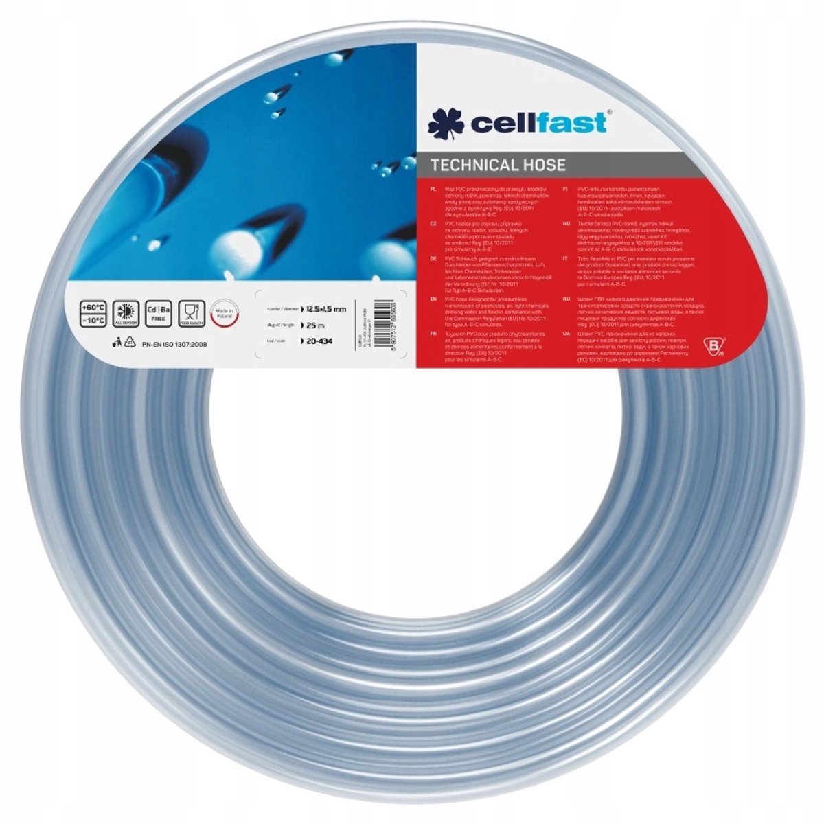 Cellfast Technische Slang 25m 12x1,5mm - Onversterkt