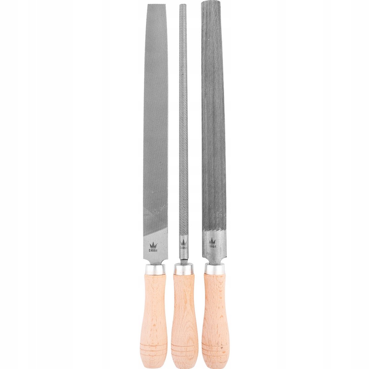 RICHMANN Metaalvijlen Set 3 Stuks 250mm - Rond, Halfrond, Plat