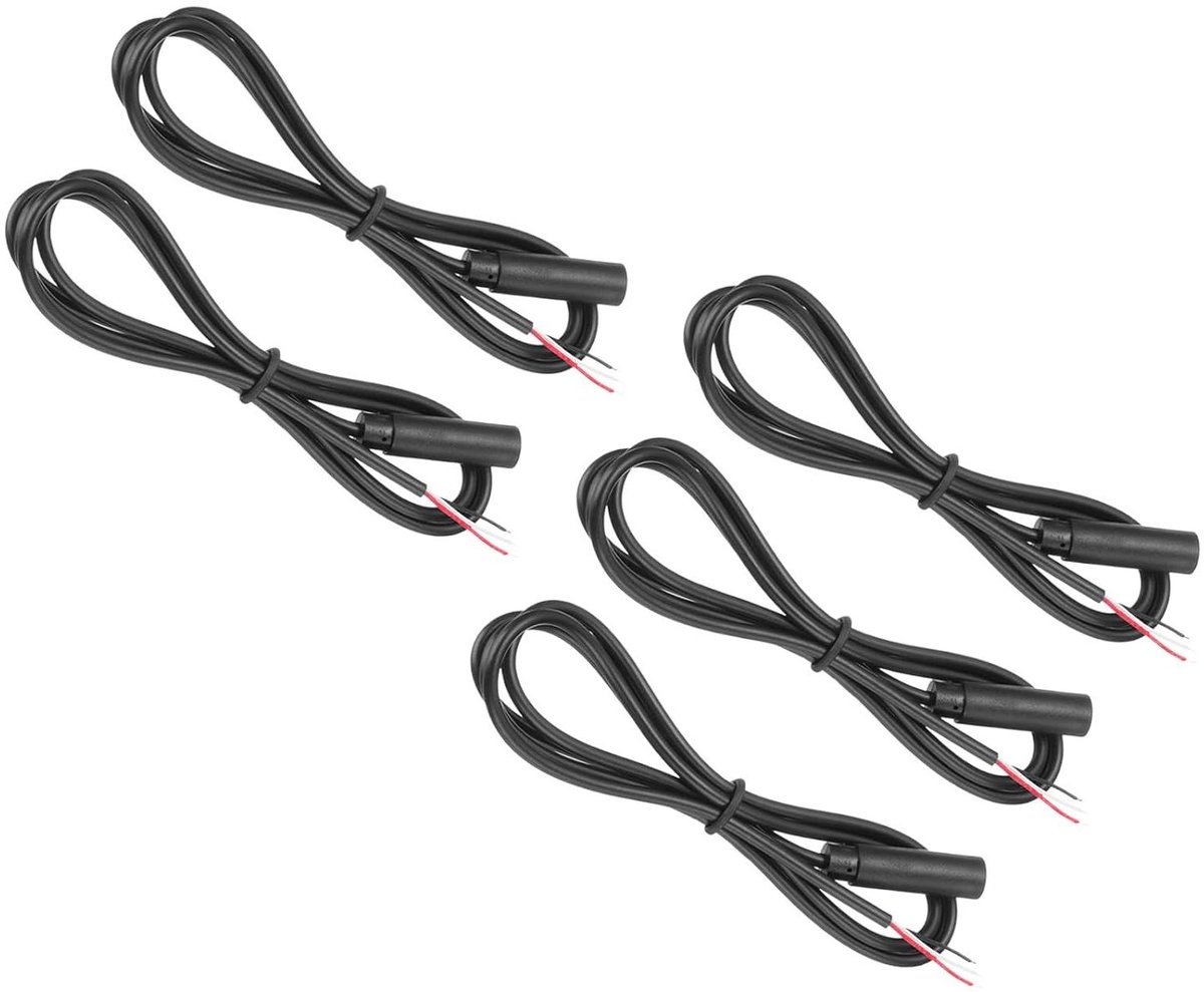 Audio kabel met open uiteinde, 3,5 mm naar 3-polige stekkerbus - 5 stuks, 1 meter