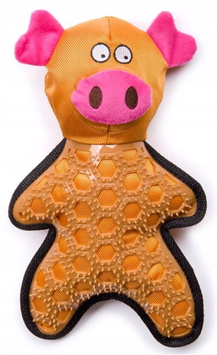 Grote Mosterdgele Piggym Speeltje met Beep - Duurzaam TPR