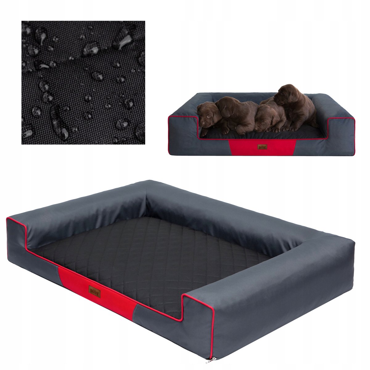 Waterdicht Hondenkussen met Afneembare Hoes - 100x65cm