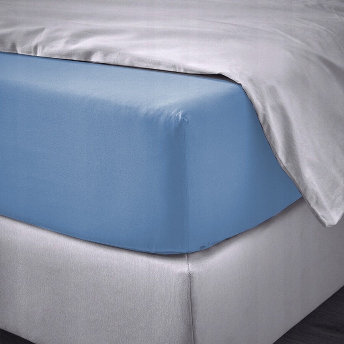Jersey Hoeslaken Blauw 220x200 cm - Zacht & overdreven