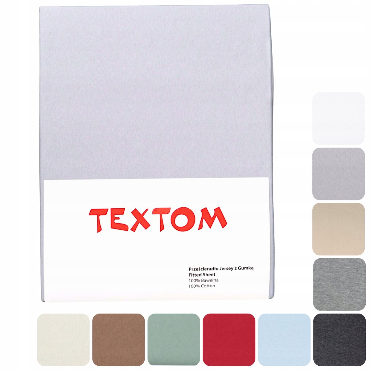 Jersey Hoeslaken 180x200cm Katoen - Extra Hoog (30cm) Licht Grijs