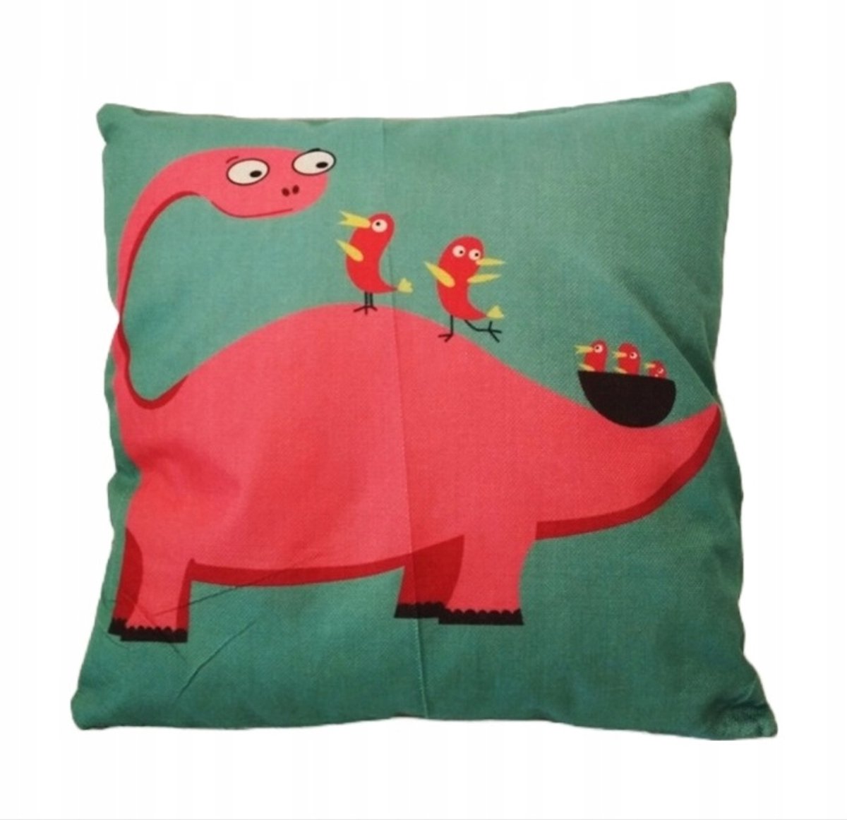 Decoratieve Linnen Kussensloop 45x45cm - Dinosaurus Design
