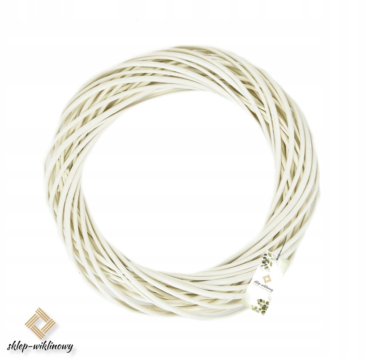 Ecru Geverfd Vlechtwerk Krans - DIY Decoratie Basis 25 cm