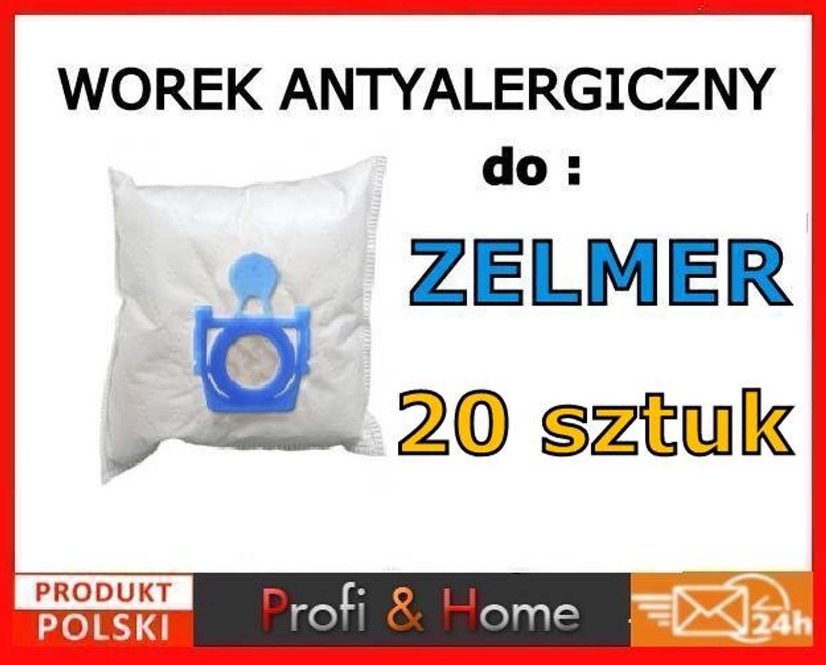 20x Synthetische Stofzuigerzakken voor Zelmer Elf 2 ZVC162EK