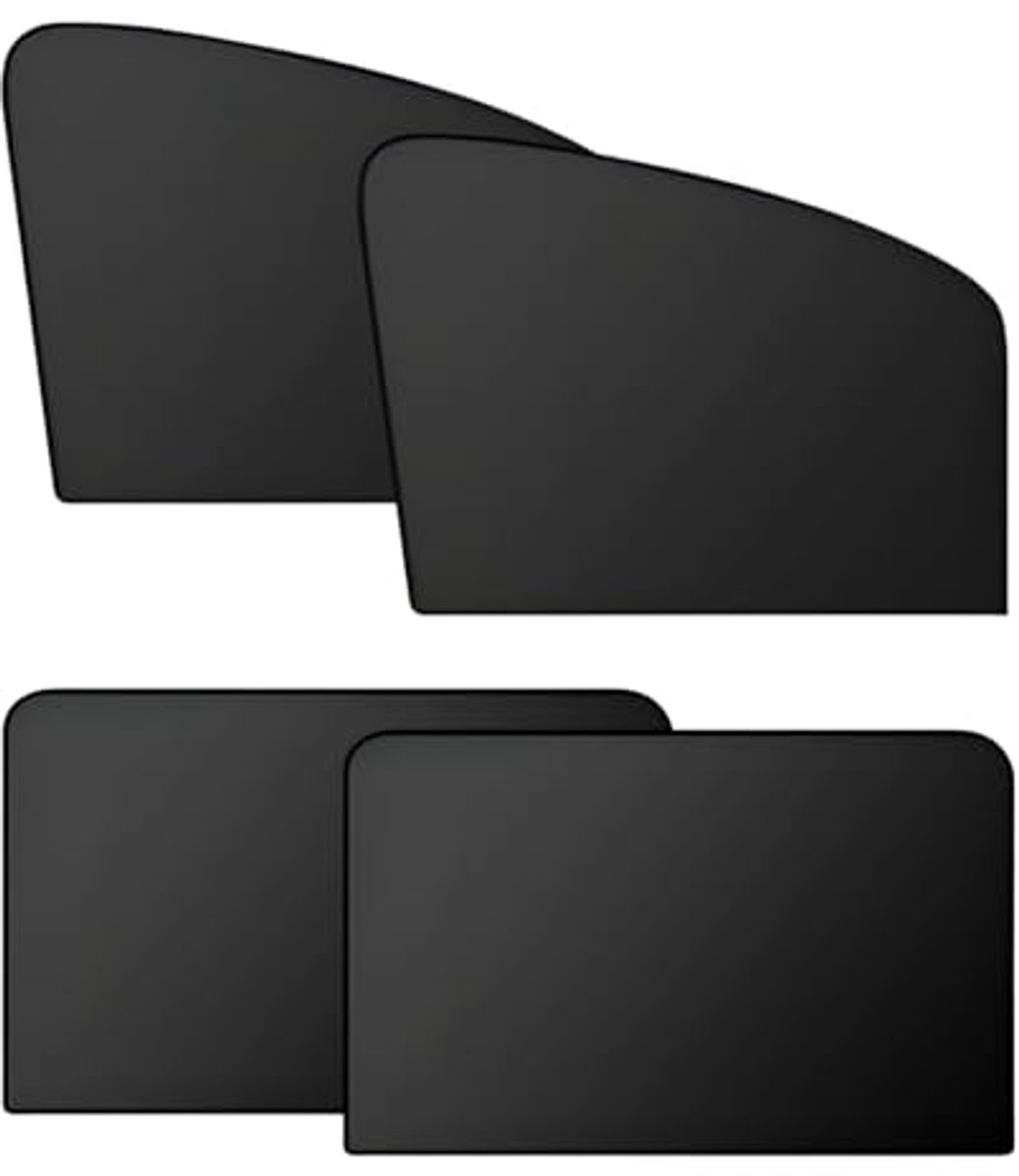 Image of 4 Stuks Magnetische Autozonwering voor Zijruiten - UV-Bescherming en Verduistering