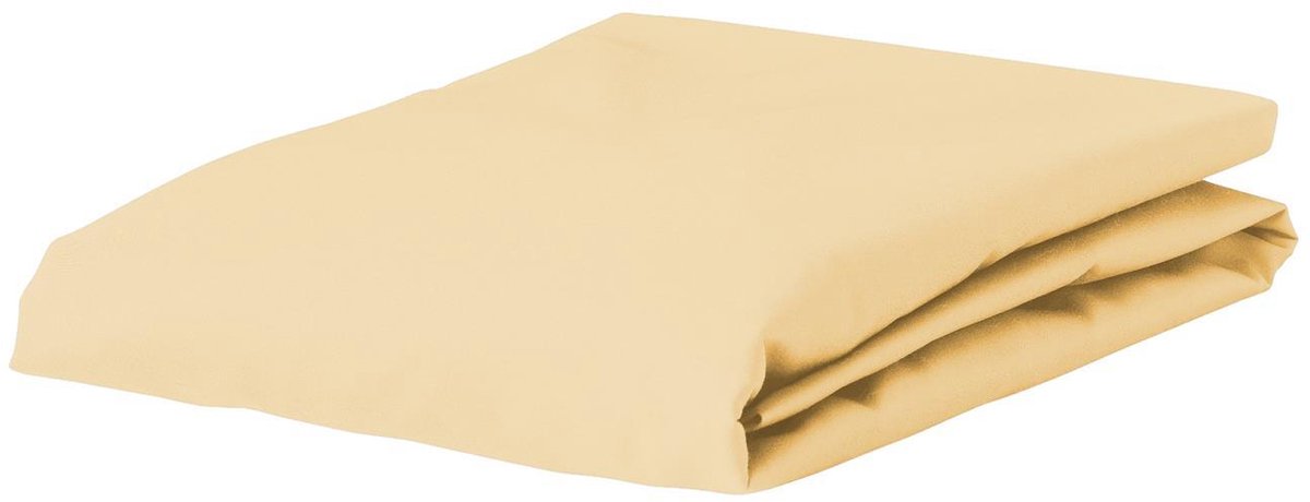 Essenza Minte Hoeslaken Yellow straw - 200x200 cm