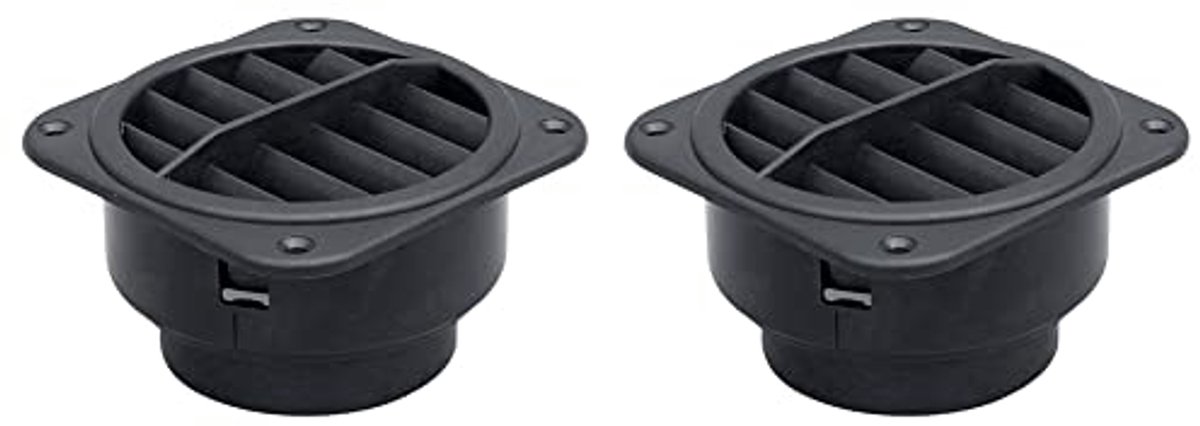 Warme luchtuitlaat 60mm - Verstelbare en afsluitbare luchtuitlaten voor staande verwarming - 2 stuks