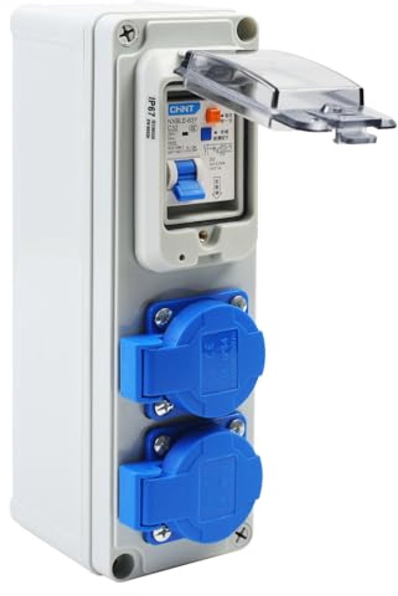 Bouwstroomverdeler 16A 250V 2P - Industriele Stekkerverdeler voor Binnen en Buiten