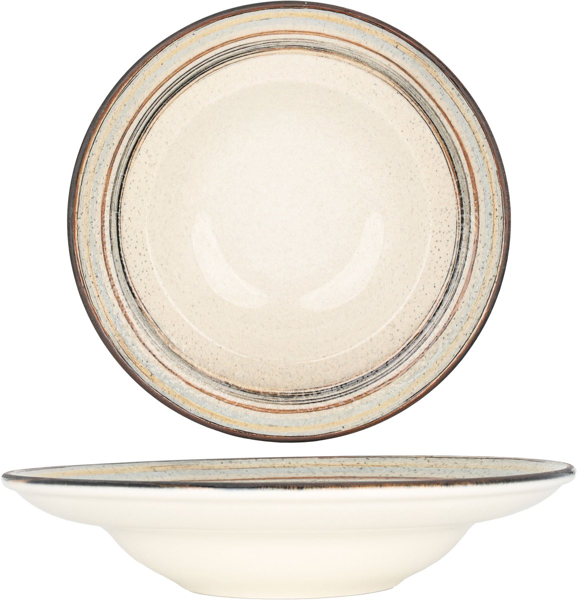 Bonna Pastabord - Cortado - Porselein - 27 cm (400cc) - set van 2