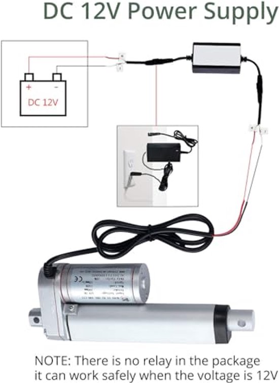 EYPINS Actionneur Linéaire 750N 100mm 12V IP54 - Verin Électrique