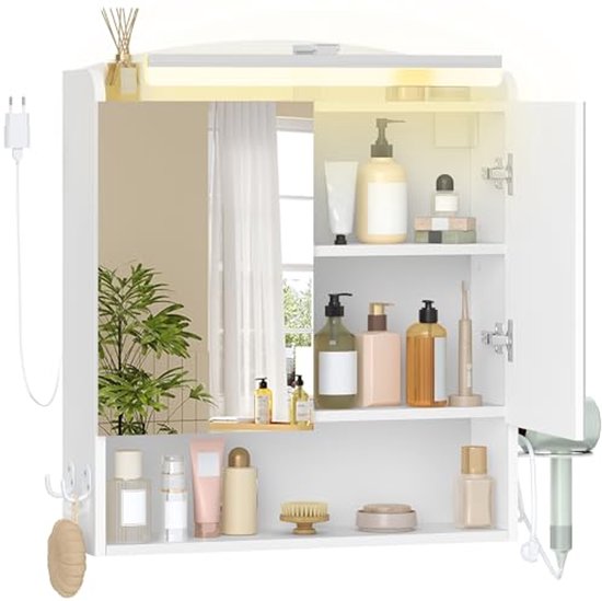 Spiegelkast 60cm met verlichting? Bekijk ze