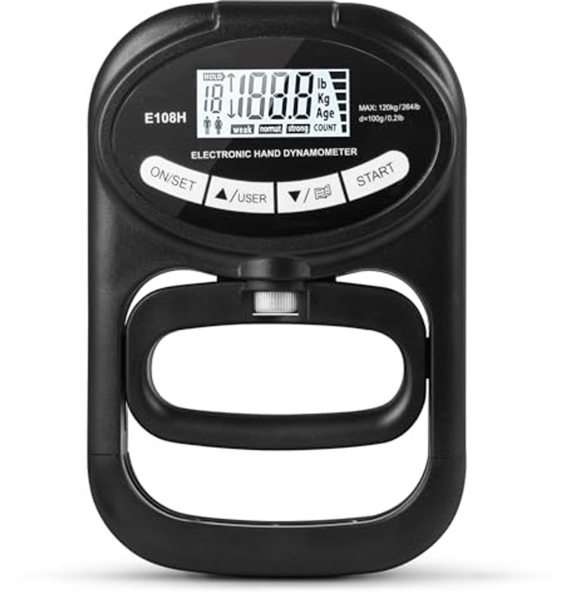 Digitale handkrachtmeter - Gripkrachtmeter met USB-oplaadkabel en LCD-display
