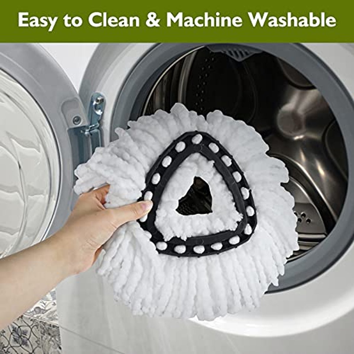 6 Pack Microfiber Dweil Vervangingshoofden voor Gemakkelijk Schoonmaken