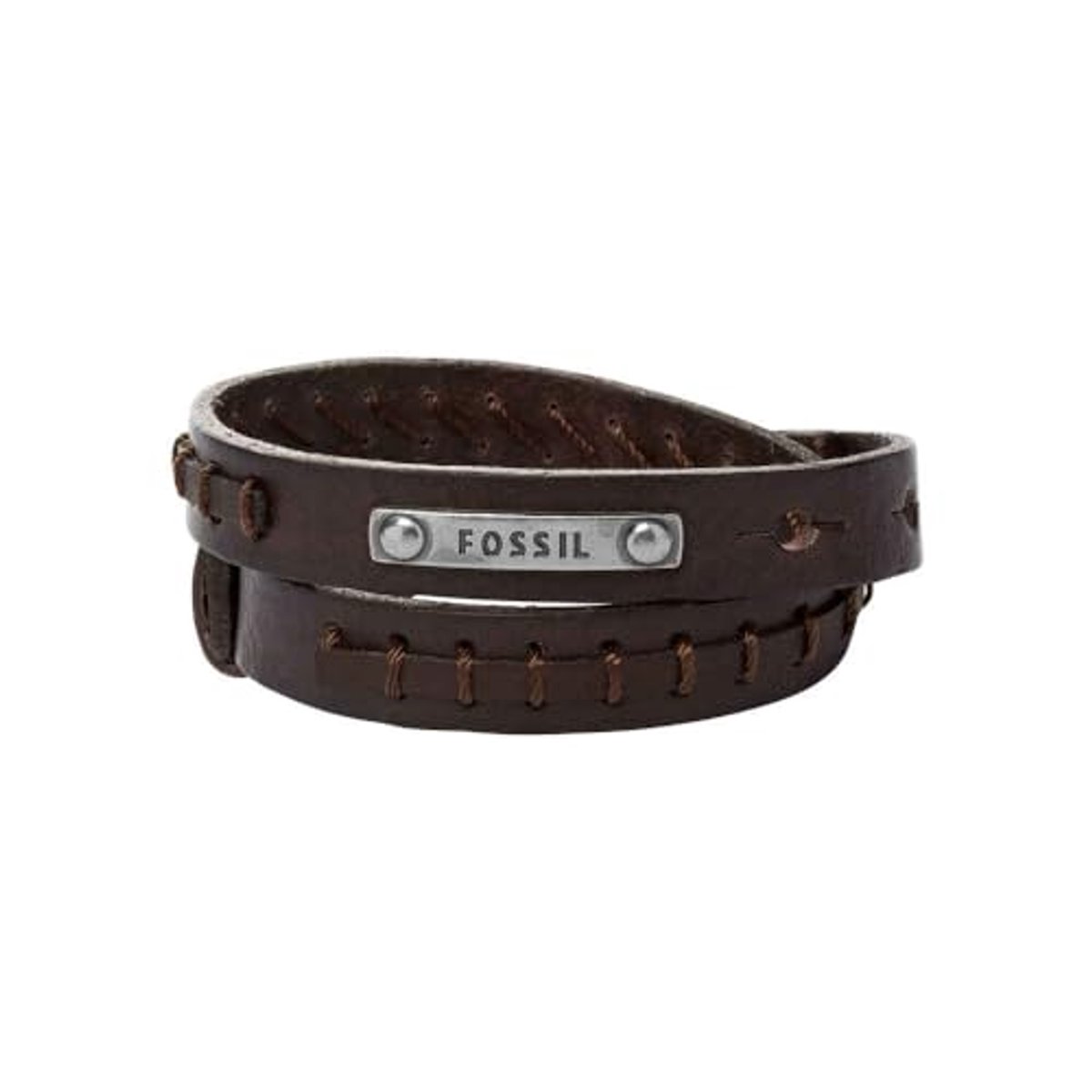 Casual herenarmband van leer of roestvrij staal met karabijnsluiting