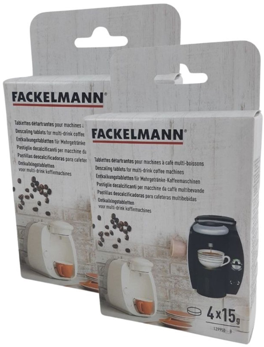 Set van 2 Ontkalkertabletten voor Fackelmann Multi-drankjes koffiemachines Ontbijt
