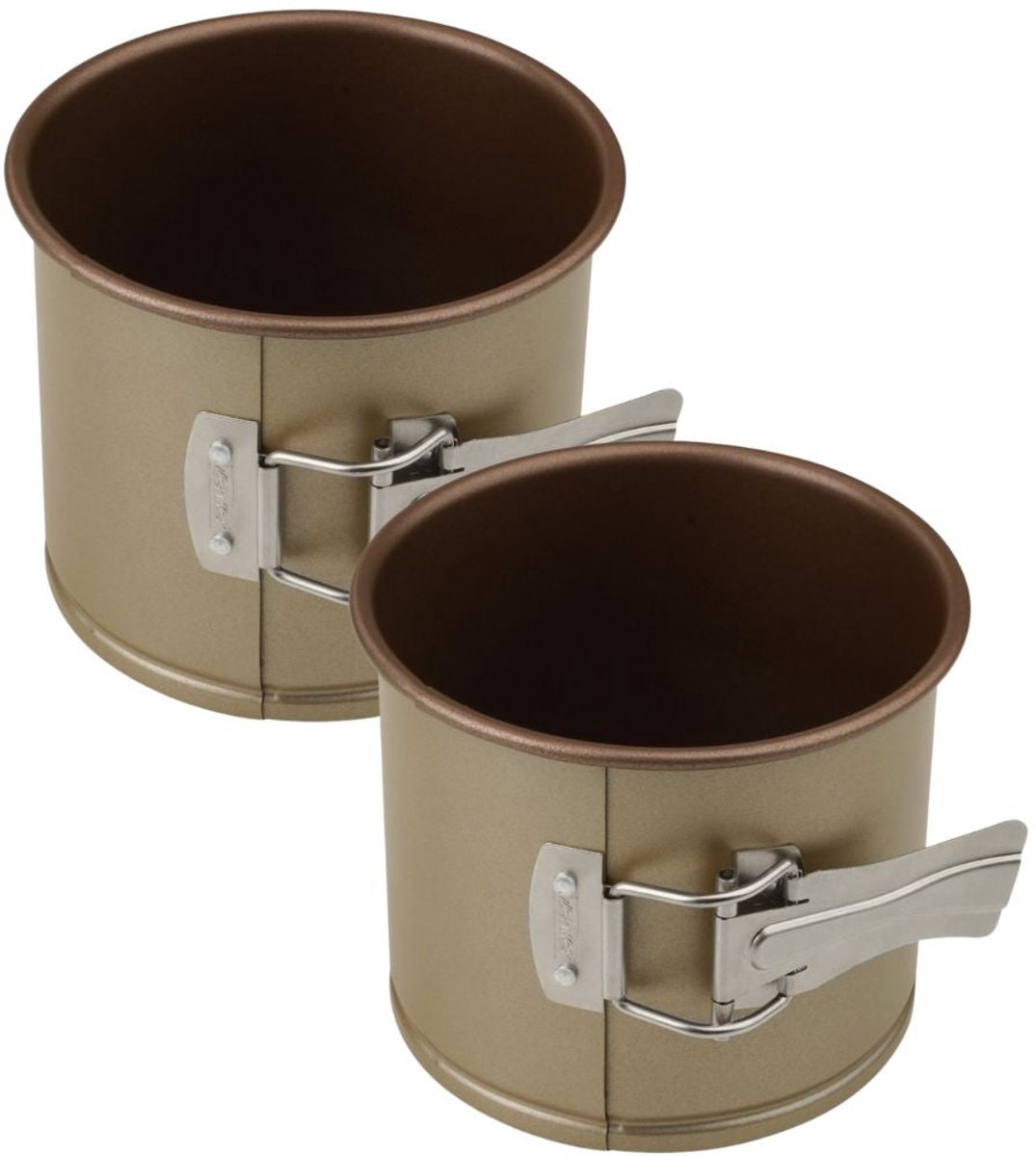 Set van 2 Kleine Panettonevormpjes 12 x 10 cm Zenker Mojave Gold