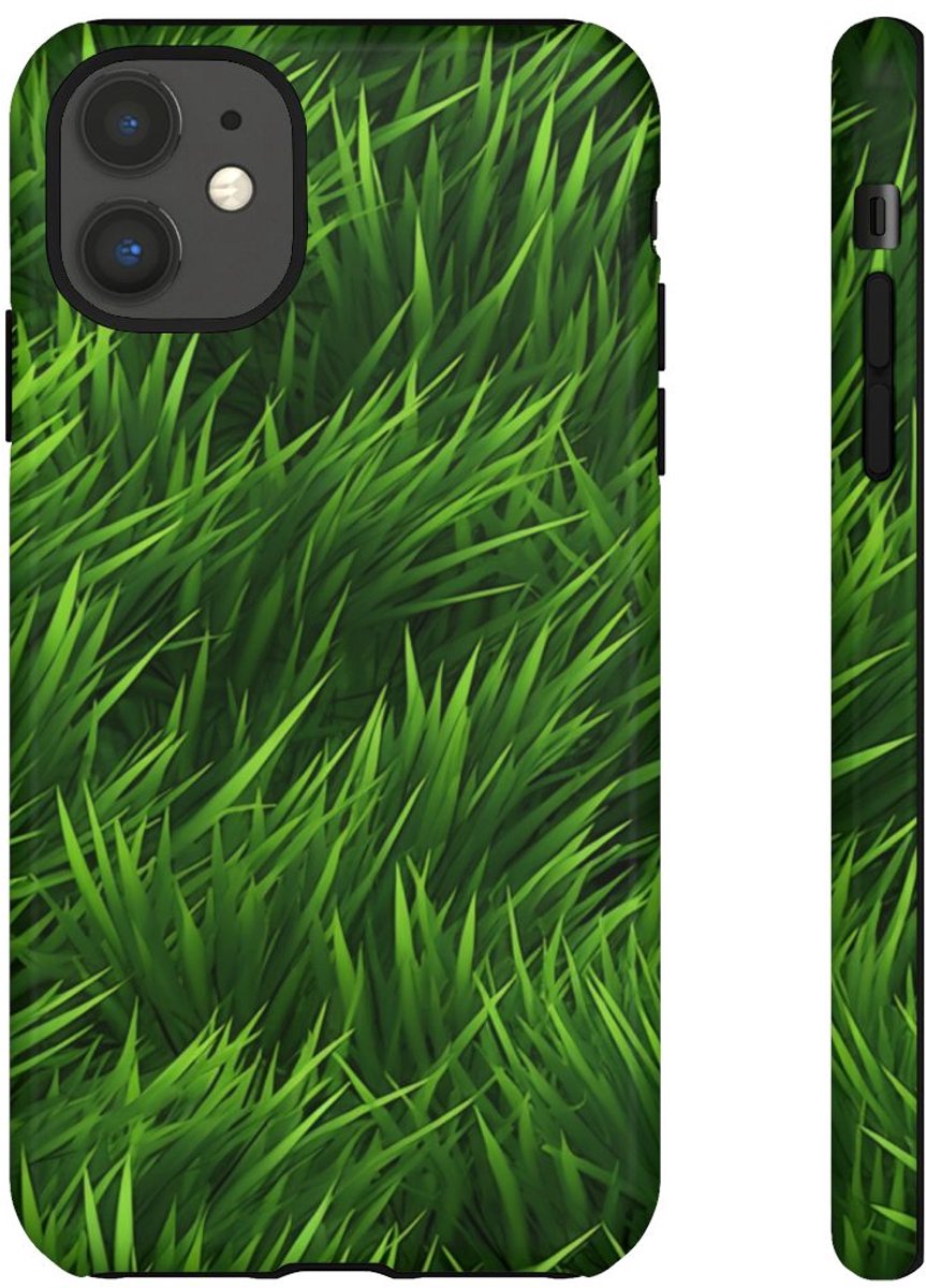 Weelderig Groen Grasstructuur – Telefoonhoesje Geschikt voor iPhone 11