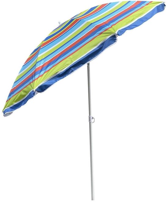 Outdoor Parasol Madrid - D180 cm - multicolor - strepen - inklapbaar - zomer - met draagtas