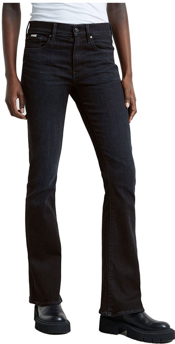 G-Star 3301 Flare Wmn Dames Jeans Zwart