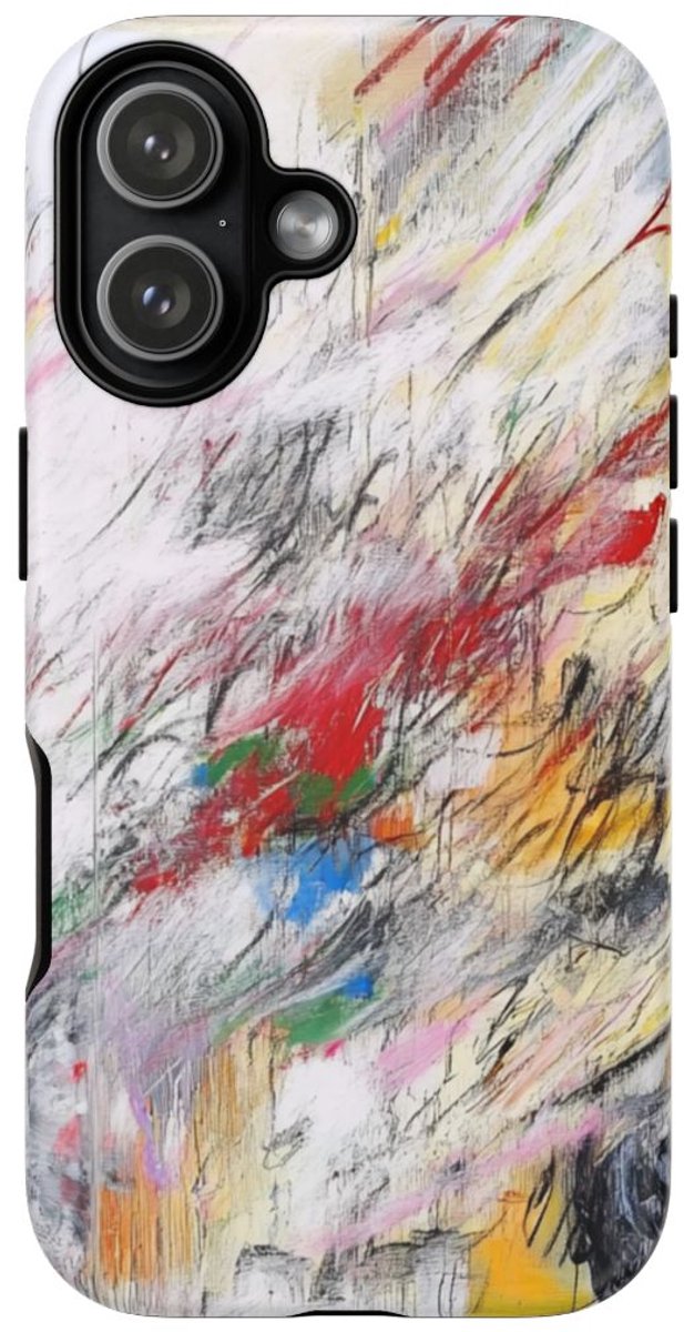 Kleurrijke Abstracte Penseelstreken – Telefoonhoesje Geschikt voor iPhone 17