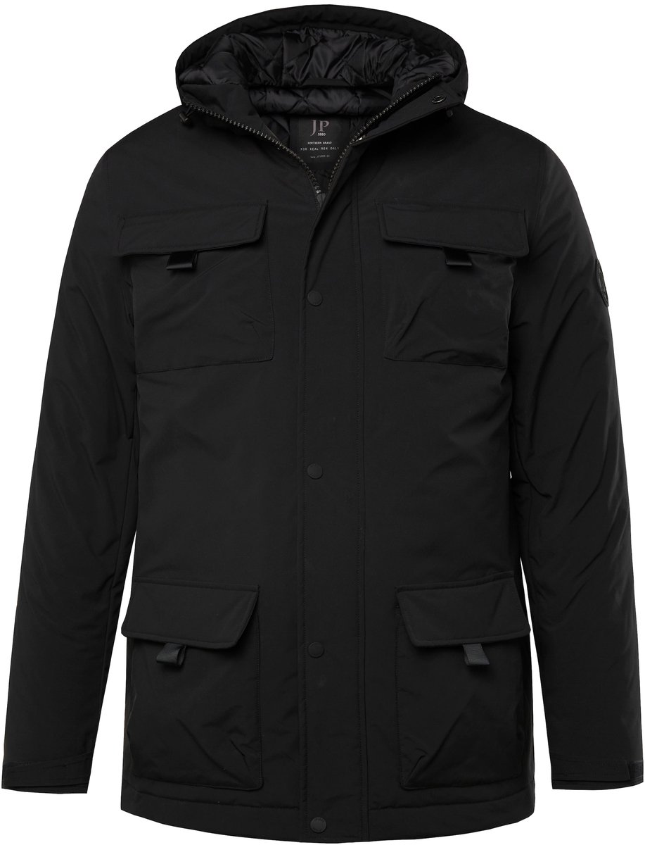 JP 1880 - Heren - Veldjas outdoor winddicht capuchon - Zwart - Maat 7XL