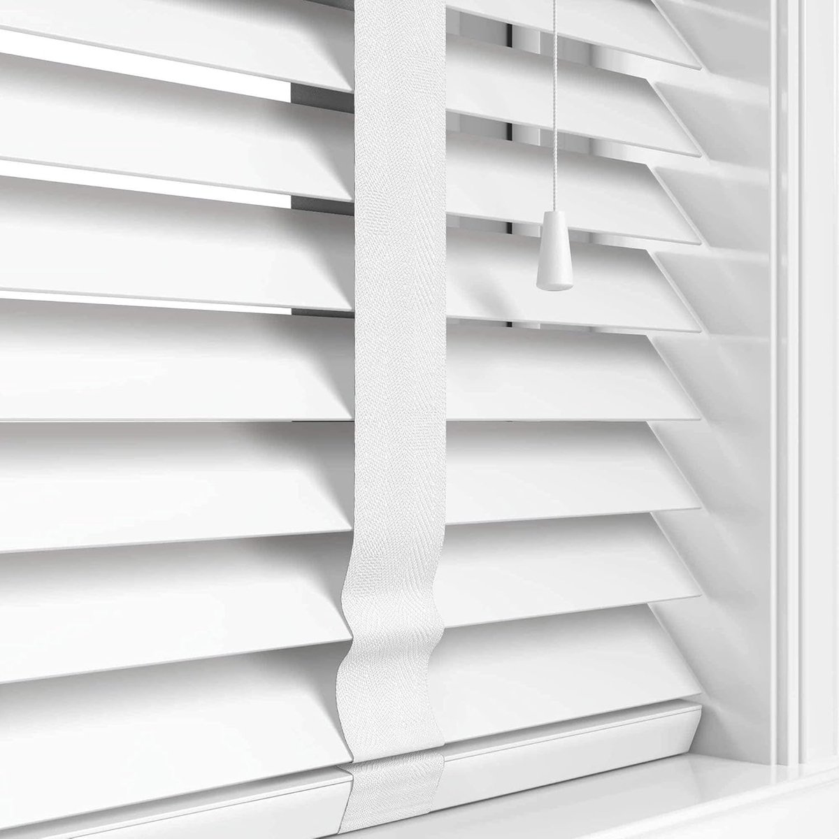 Venetiaanse Jaloezieën 50 mm met Tape - Wit - 45 x 150 cm - Kindveilig