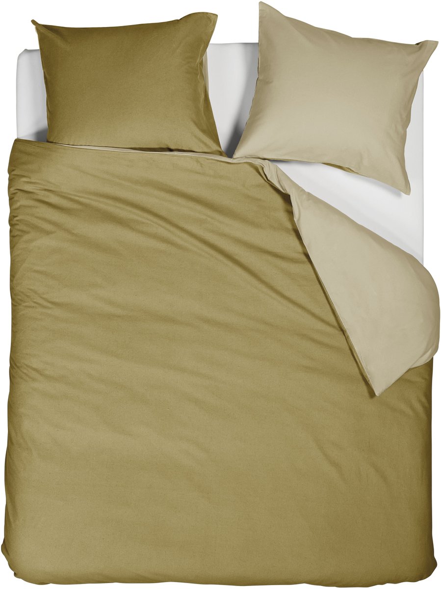 Beddinghouse Warm dekbedovertrek - Tweepersoons - 200 x 200/220 cm - Geel