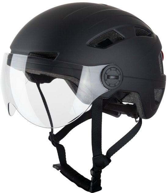 Casque VINZ Munda Speed ​​​​Pedelec | lampe LED | Viseur | NTA8776 - Zwart