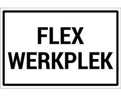 Flexwerkplek bord - Dibond - 18 x 12 cm