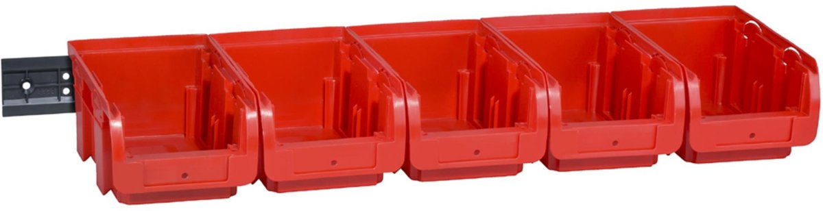Allit stapelbare voorraadboxen set ProfiPlus C 2/6, rood