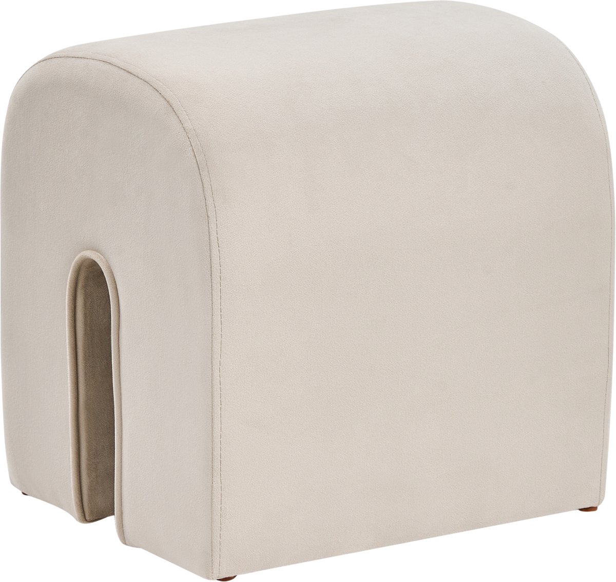 MODOC - Poef - Beige - 35 cm - Fluweel