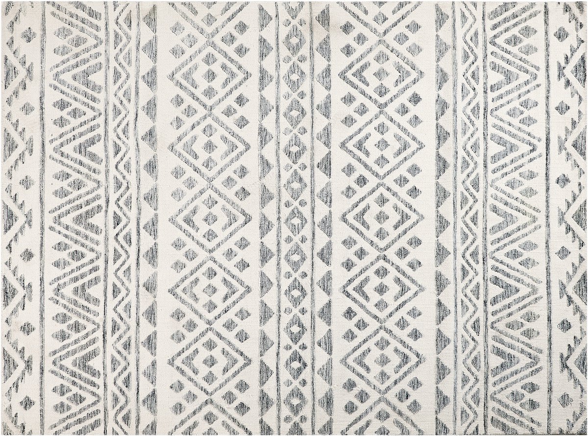 ASPANI - Vloerkleed - Grijs/Off-white - 300 x 400 cm - Polyester