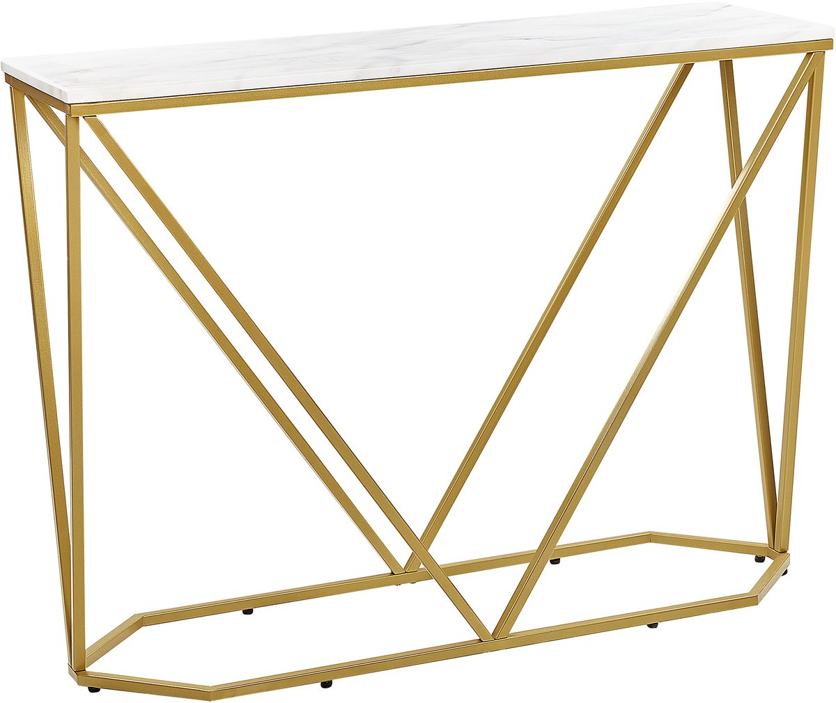 HAZEN - Sidetable - Wit/Goud - MDF