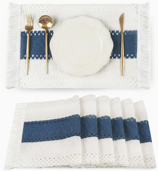 Myir JUN Placemats Set van 6 Placemats Wasbaar Hittebestendige Antislip Geschikt voor Keuken Familie Restaurant Koffiebar Veeg Schoon Duurzaam Slipvaste Placemats (Beige Groen, Set van 6 Myir JUN Placemats Set van 6 Placemats Wasbaar Hittebestendige Antislip Geschikt voor Keuken Familie Restaurant Koffiebar Veeg Schoon Duurzaam Slipvaste Placemats (Beige Groen, Set van 6