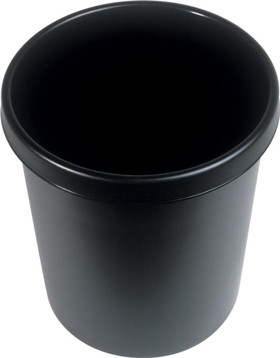 helit Gross-Papierkorb, 30 Liter, PE, braun rund, mit umlaufendem Griffrand, oberer Durchmesser: 350 mm, - 1 Stück (H61